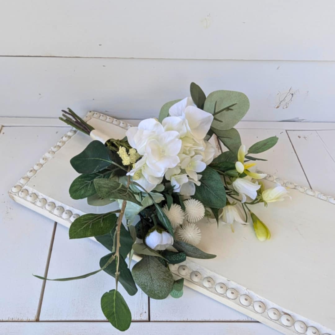 Premium Artificial Silk Flower Bouquet with Peonies and Roses, Cream and Green Natural Bridal Bouquet and Bridesmaid Flowers, Artificial Wedding Flowers, Silk Flower Bouquet, Wedding Bouquets