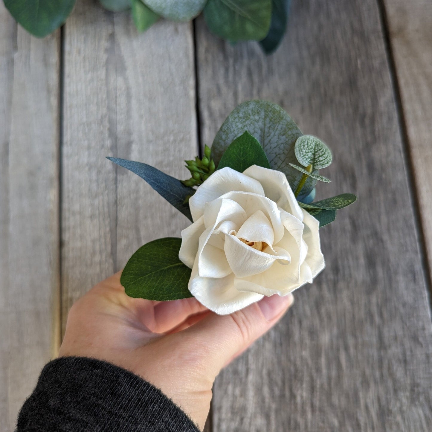 Wood Rose Boutonniere, Groomsmen Boutonniere, Wooden Lapel Pin, Groom Lapel Flower, Sola Wood Flowers
