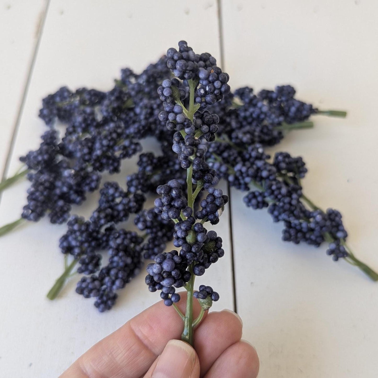 NEW Artificial Blue Berry Sprigs for DIY Bouquets and Crafting for Weddings and Baby Showers