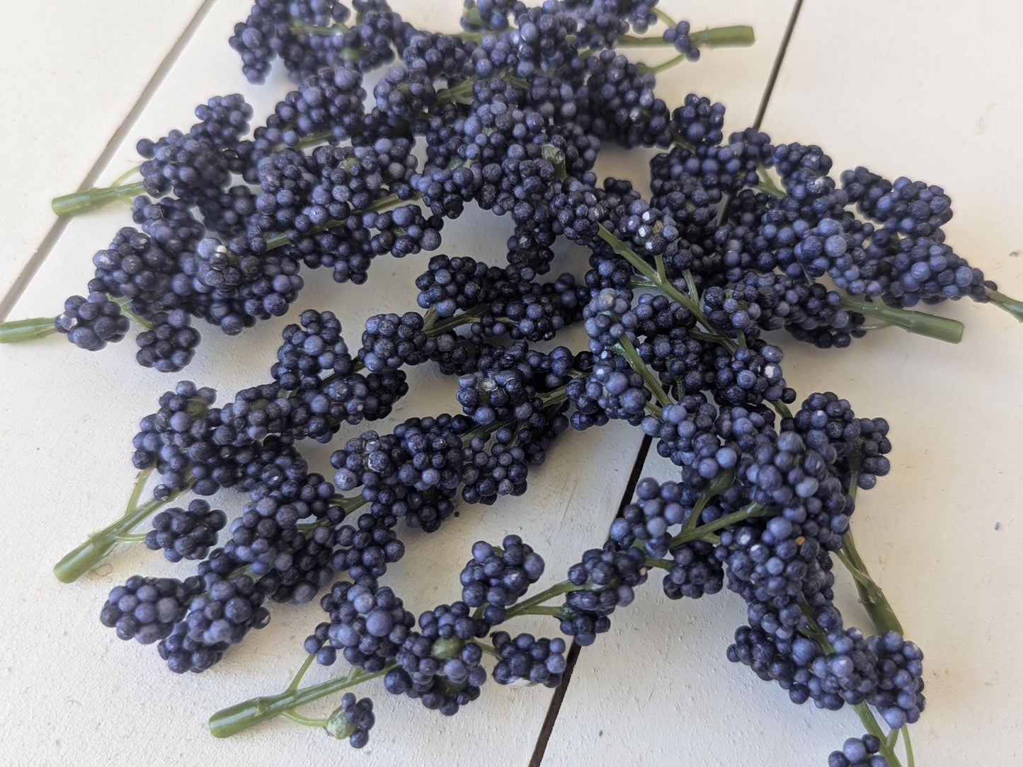 NEW Artificial Blue Berry Sprigs for DIY Bouquets and Crafting for Weddings and Baby Showers