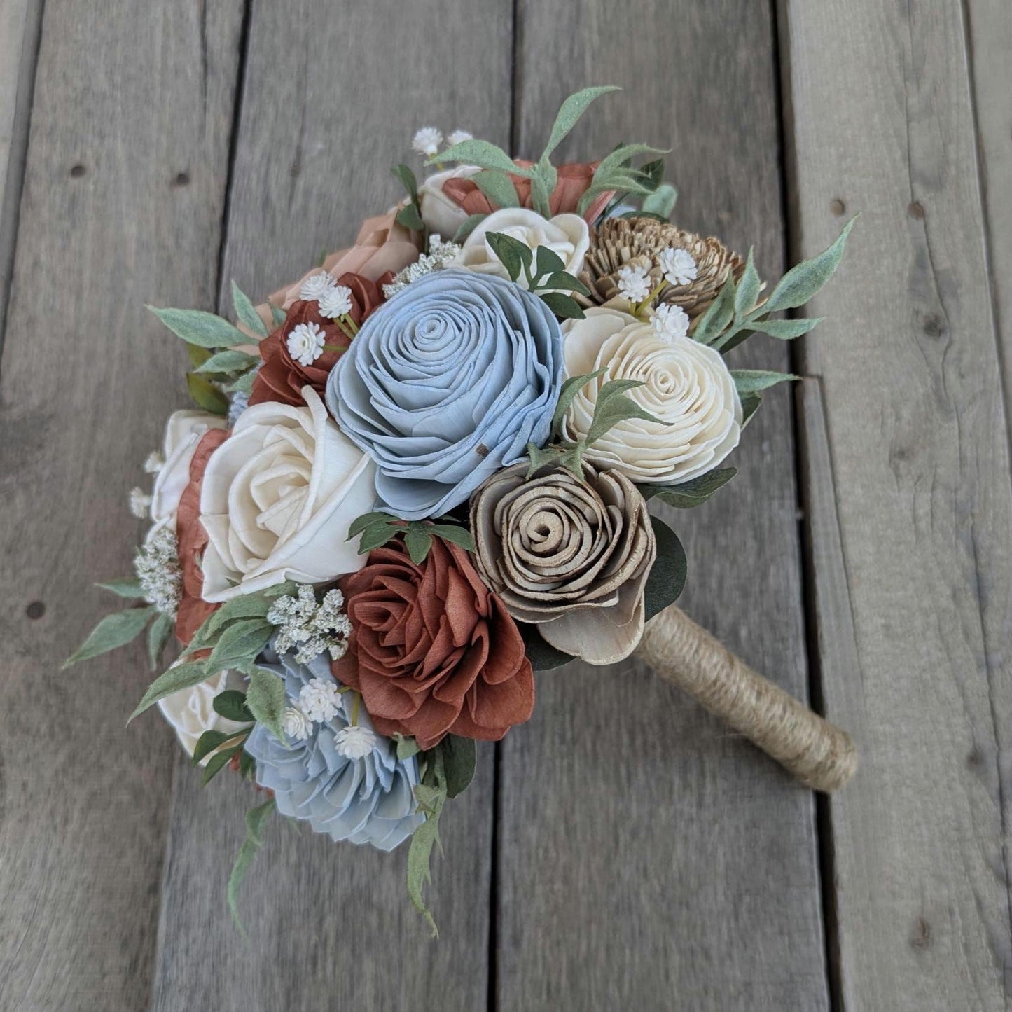 Sola Wood Flowers Wedding Bouquet, Wooden Flowers Bridal Bouquet, Artificial Wedding Flowers, Romantic Wedding Bride Bouquet, Fake Flowers