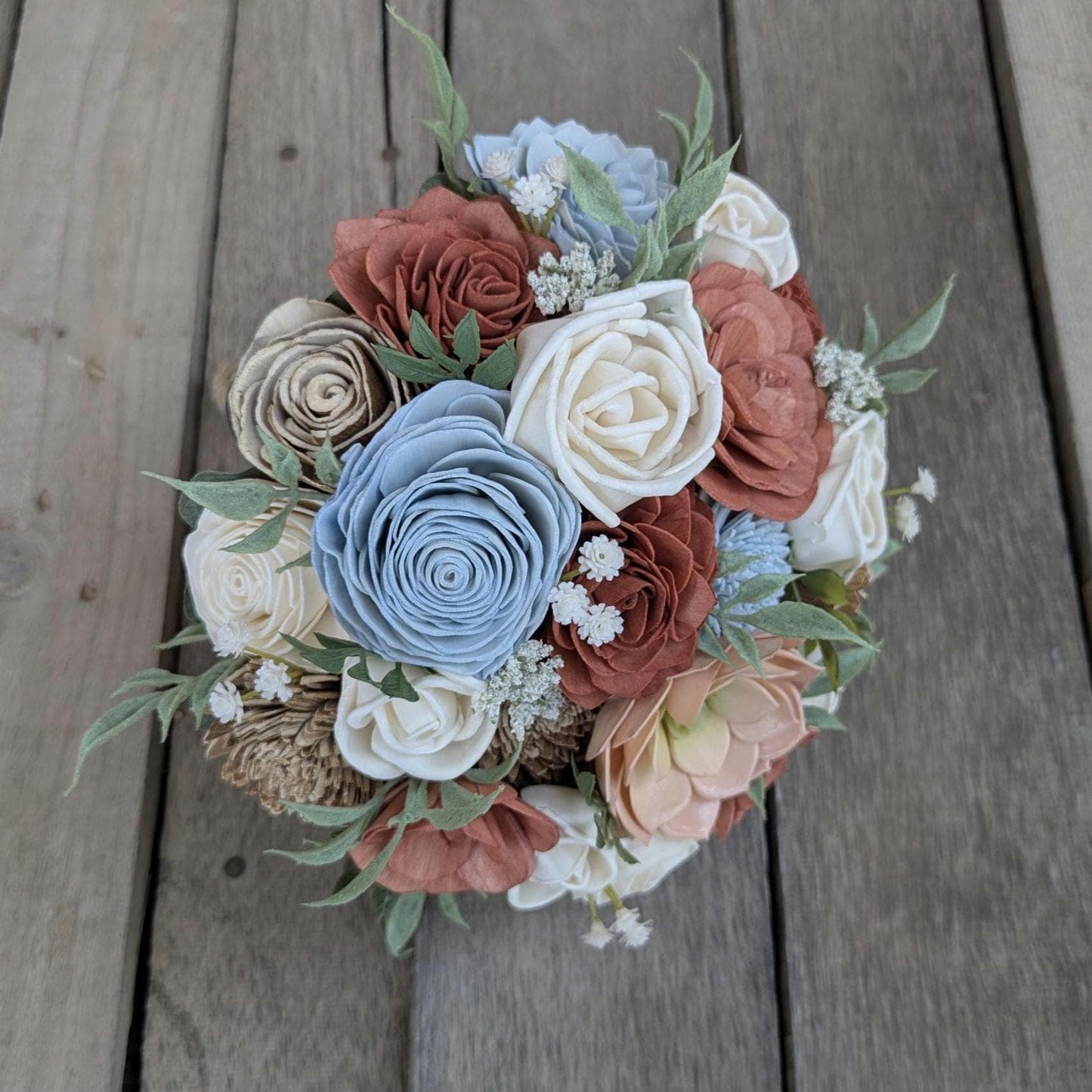 Sola Wood Flowers Wedding Bouquet, Wooden Flowers Bridal Bouquet, Artificial Wedding Flowers, Romantic Wedding Bride Bouquet, Fake Flowers