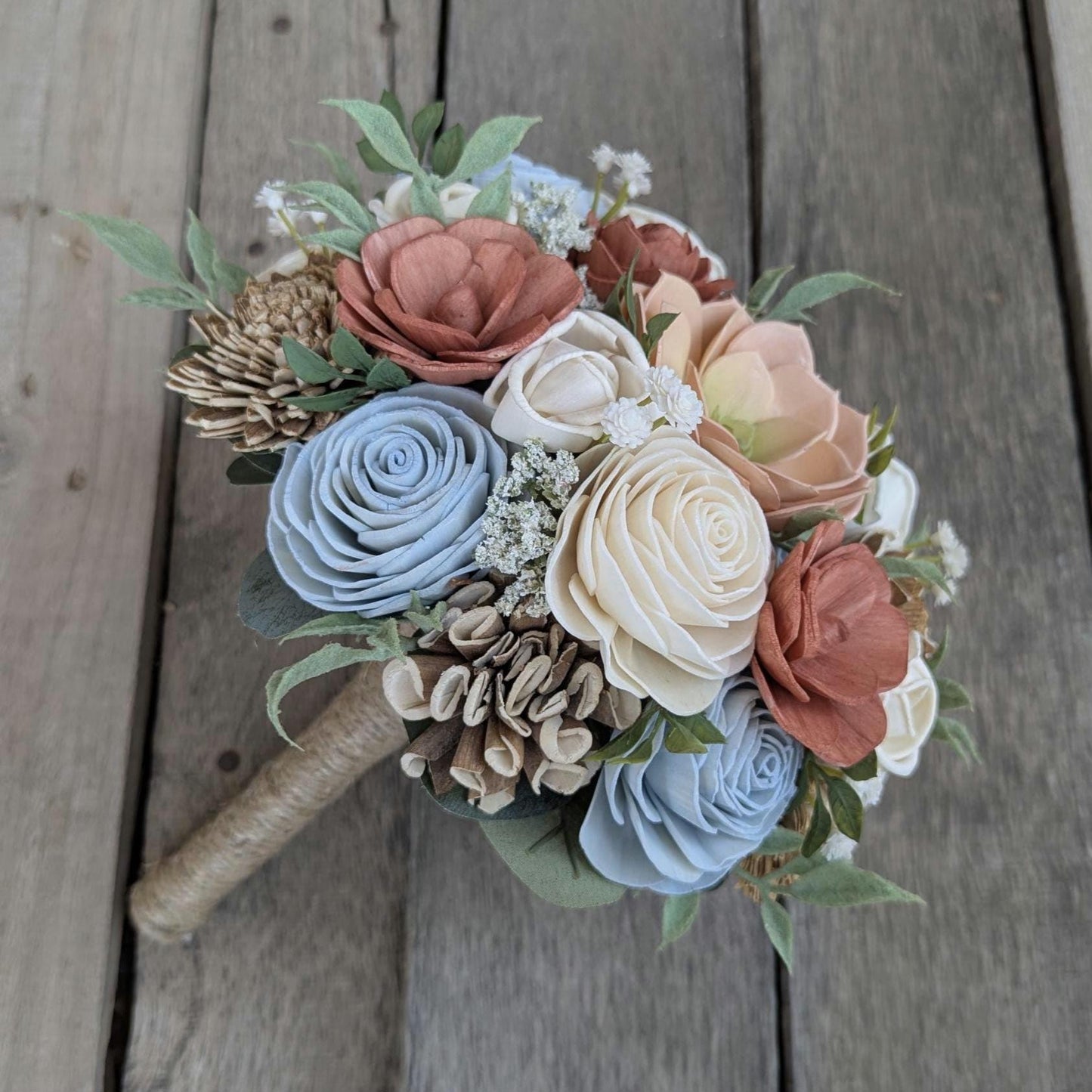 Sola Wood Flowers Wedding Bouquet, Wooden Flowers Bridal Bouquet, Artificial Wedding Flowers, Romantic Wedding Bride Bouquet, Fake Flowers