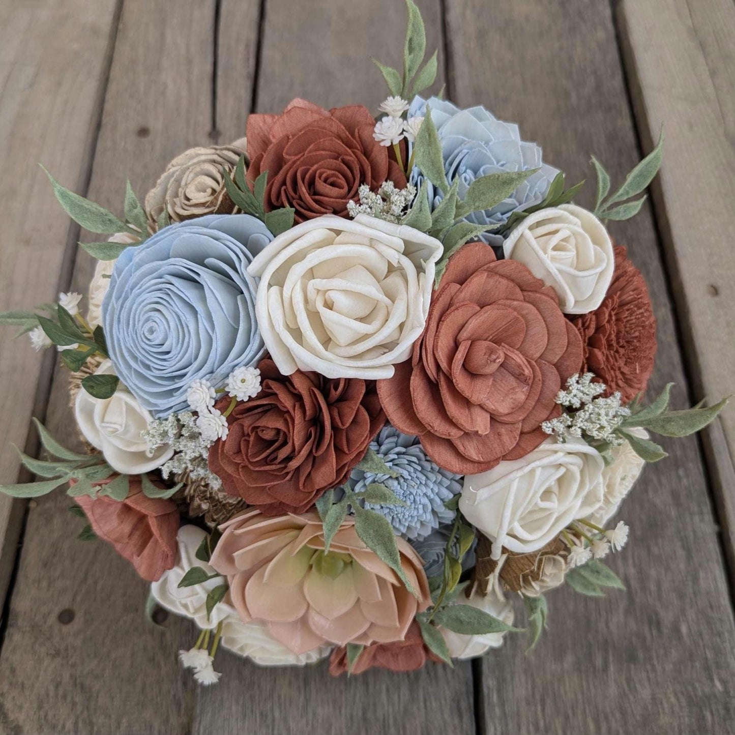 Sola Wood Flowers Wedding Bouquet, Wooden Flowers Bridal Bouquet, Artificial Wedding Flowers, Romantic Wedding Bride Bouquet, Fake Flowers