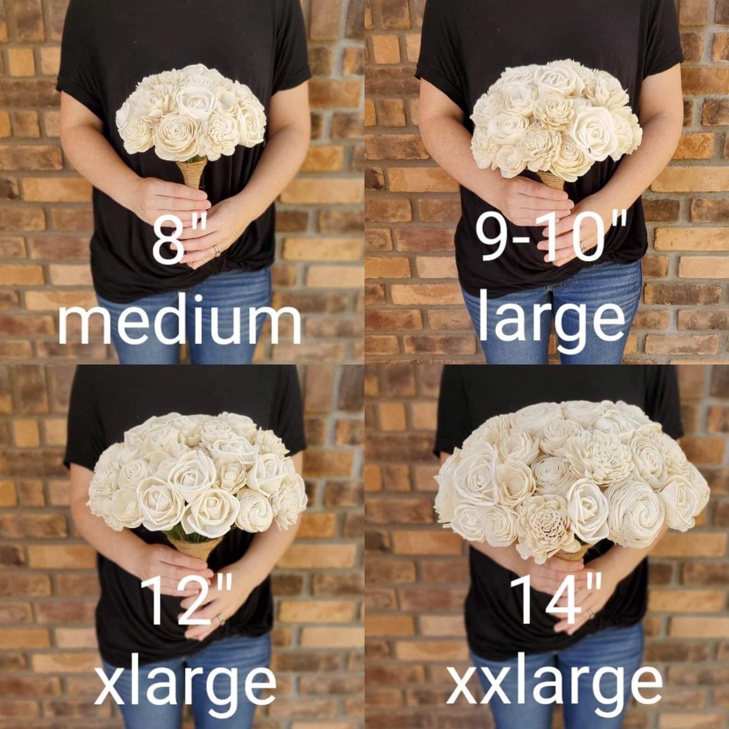 Sola Wood Flowers, Rustic Wooden Flower Bouquet, Brooch Bouquet, Artificial Flower Bouquet