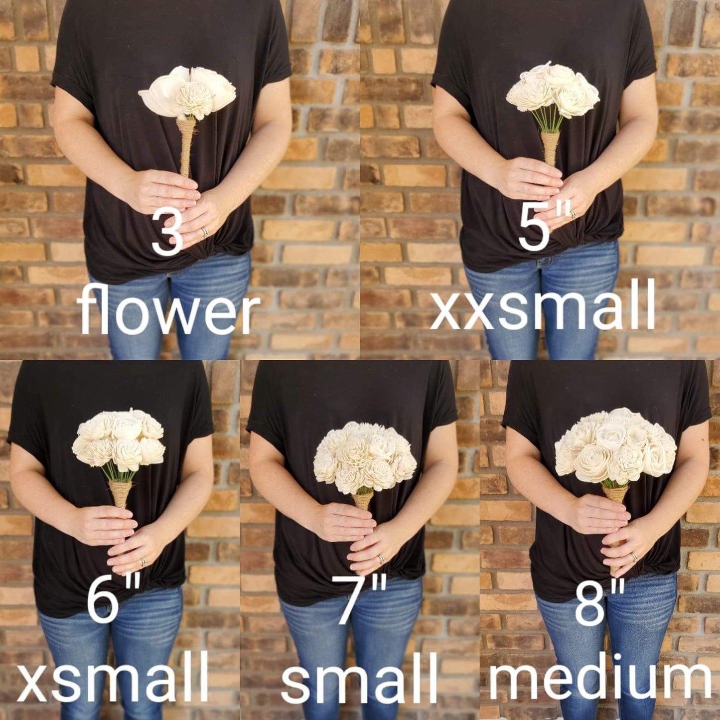 Wood Flower Bouquet for Wedding, Wooden Bridal Bouquet with Gold, QuinceaƱera Bouquet, Wedding Bouquet for Bridesmaid