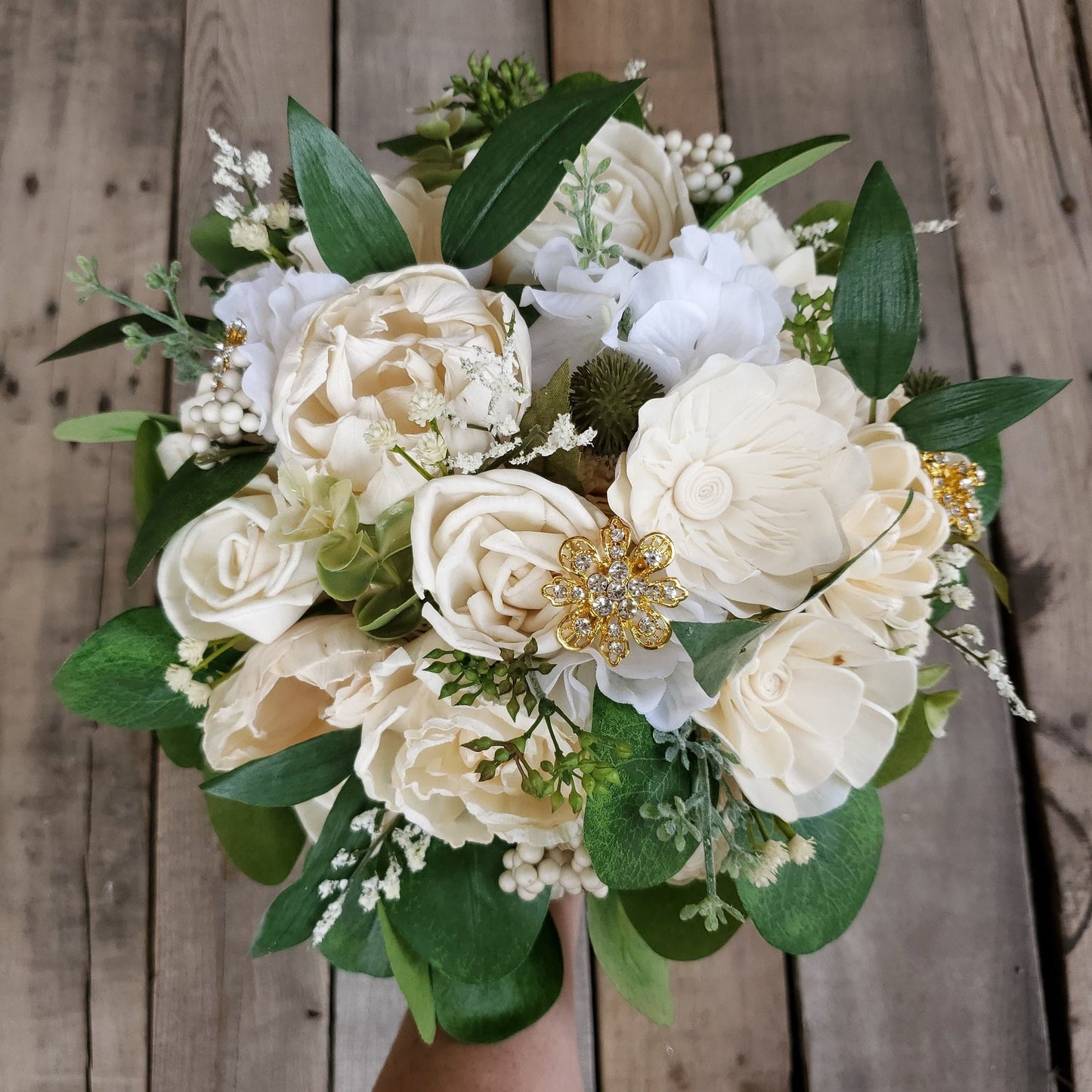 Wood Flower Bridal Bouquet, Wedding Brooch Bouquet, Wooden Flowers Bouquet, Bride Bouquet, Wedding Florals