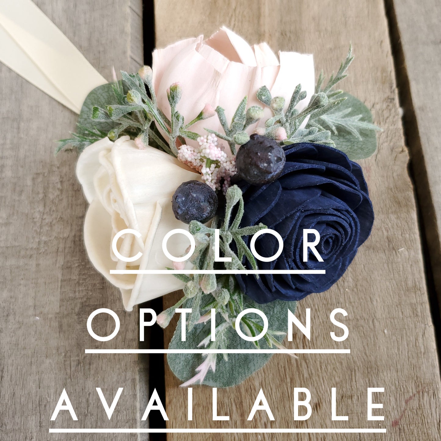 Wood Flower Wrist Corsage, Wedding Wrist Corsage, Prom Corsage, Wooden Wedding Flowers, Sola Wood Flowers Bridal Corsage,