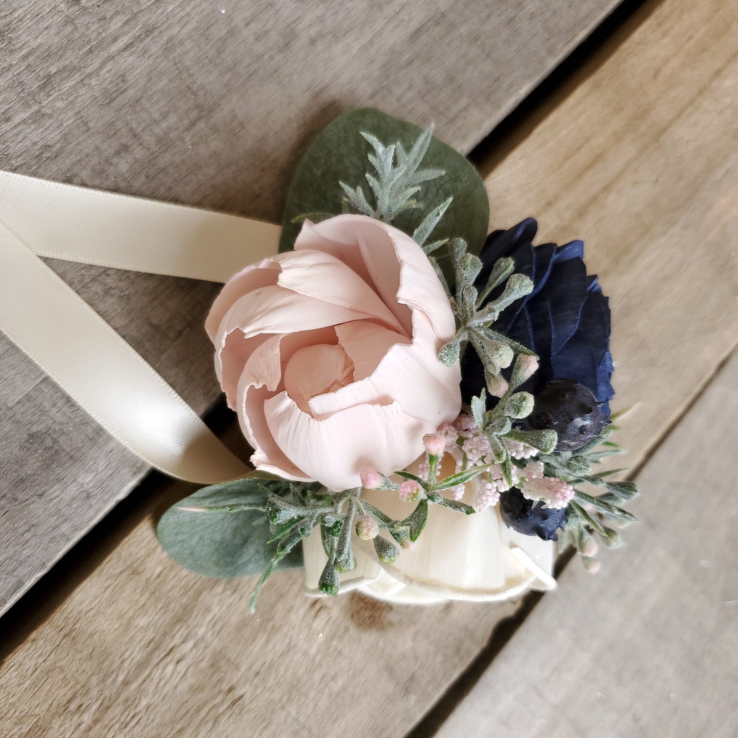 Wood Flower Wrist Corsage, Wedding Wrist Corsage, Prom Corsage, Wooden Wedding Flowers, Sola Wood Flowers Bridal Corsage,