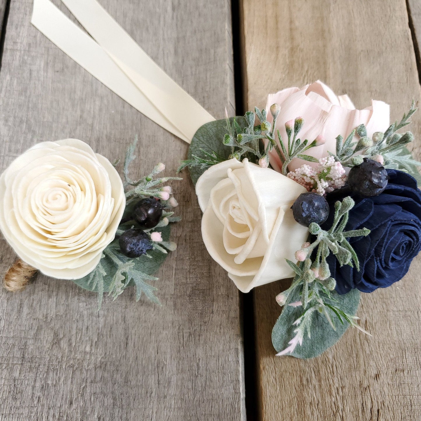 Wood Flower Wrist Corsage, Wedding Wrist Corsage, Prom Corsage, Wooden Wedding Flowers, Sola Wood Flowers Bridal Corsage,