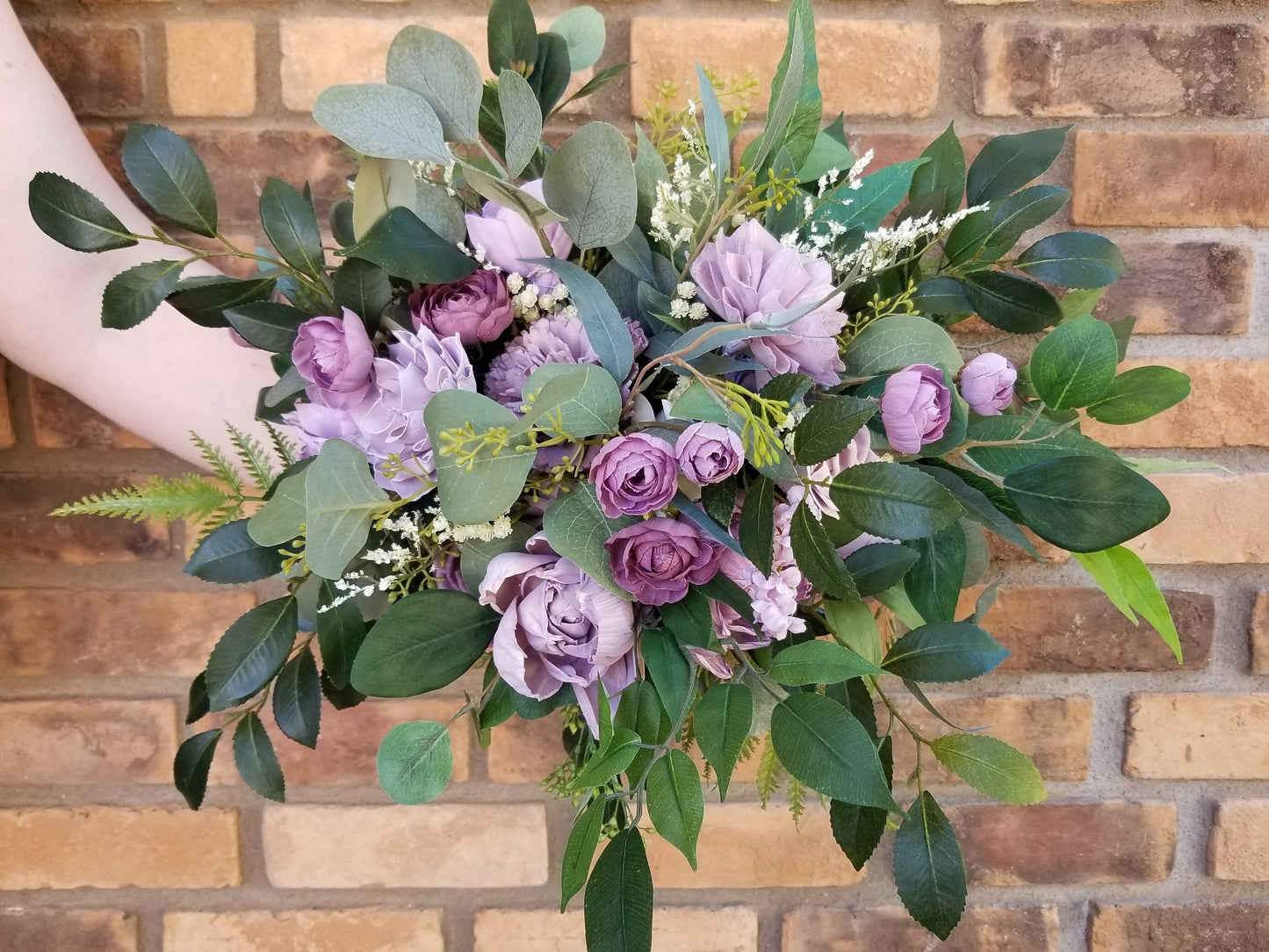 Sola Wood Flower Lavender Bridal Bouquet, Lilac and Lavender Wedding Flowers