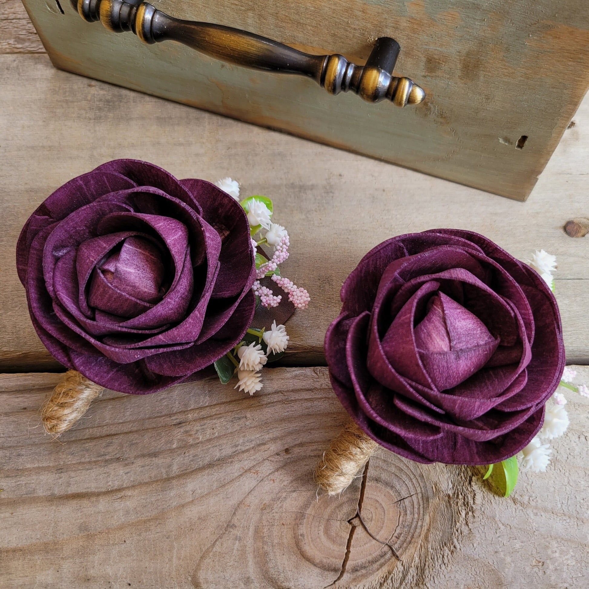 Groomsmen Boutonniere, Wood Flower Boutonniere, Wooden Lapel Pin, Wedding Boutonniere for Groom
