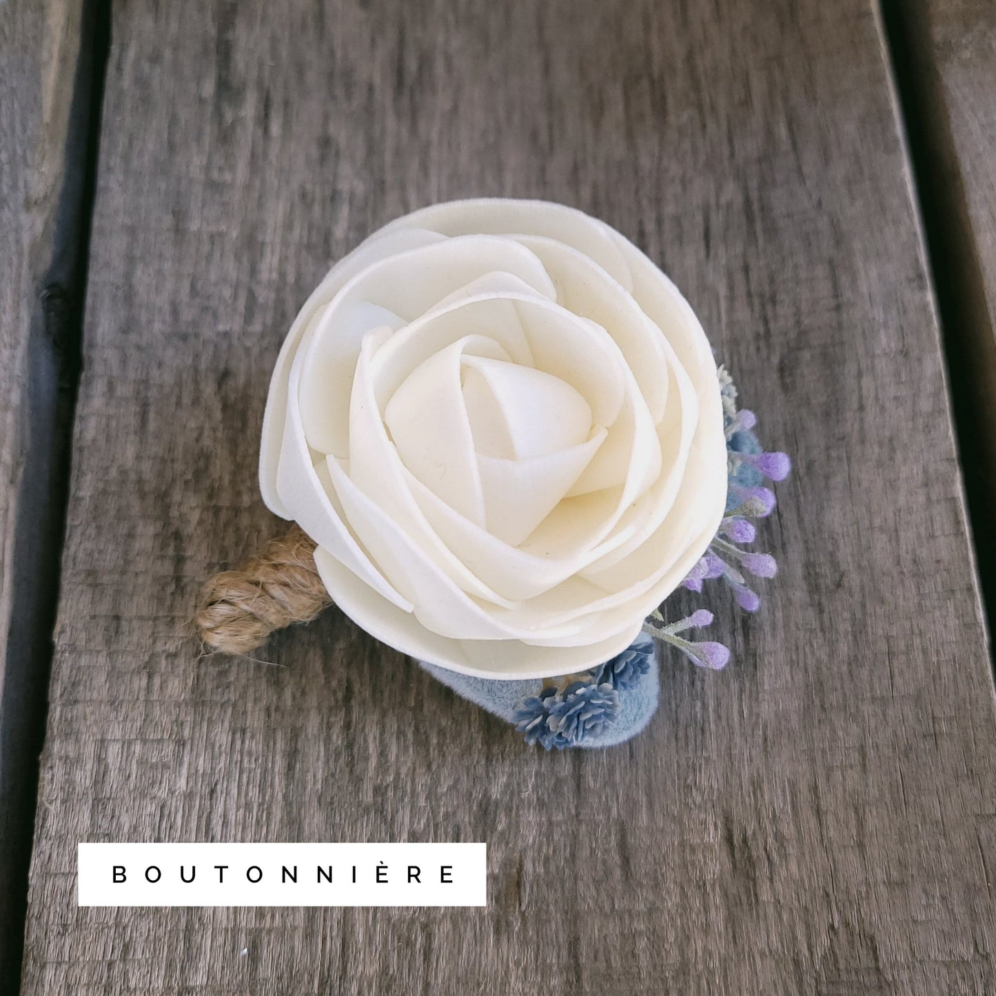 Wood Flower Bouquet, Lavender Wedding Bouquet, Dusty Blue Bridal Bouquet, Sola Wood Flowers, Fake Wedding Flowers
