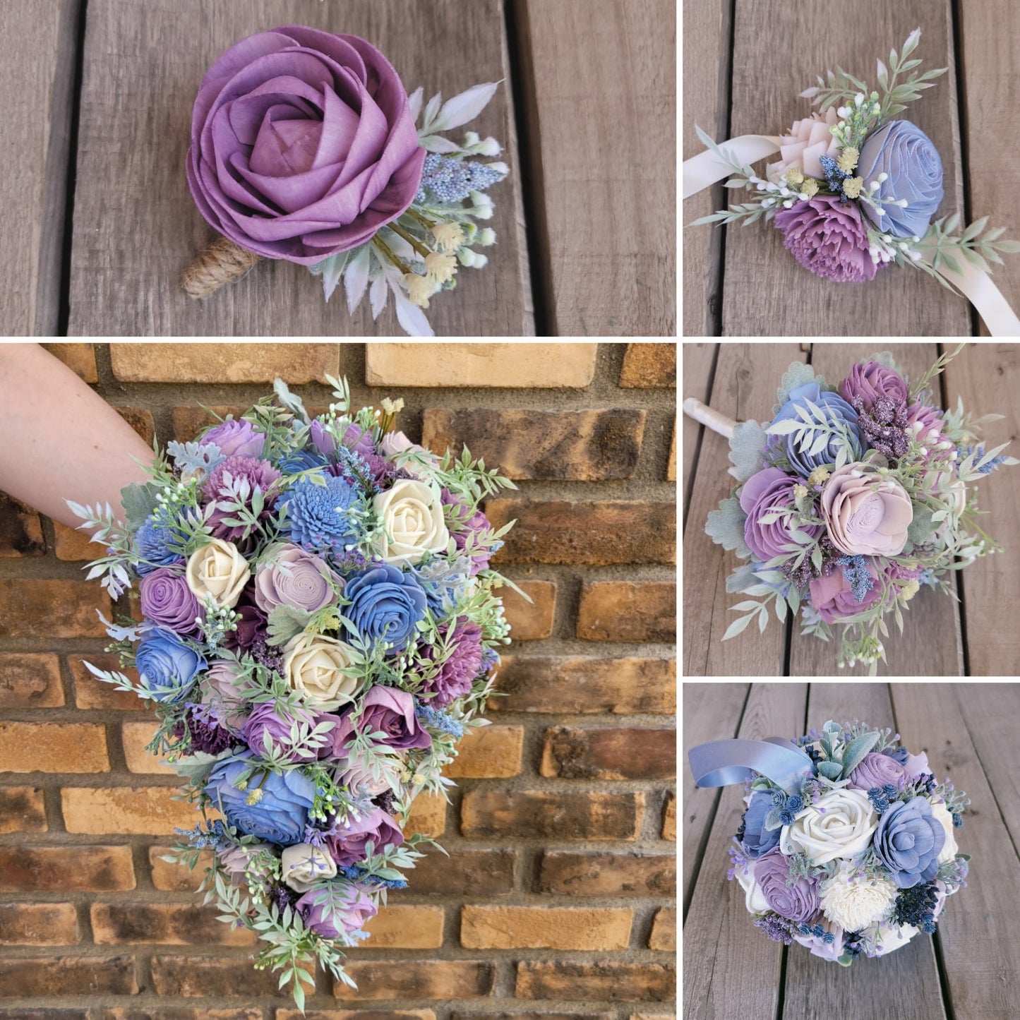 Brooch Bouquet, Sola Wood Flowers, Gold Wooden Bridal Bouquet, Wedding Flowers with Gold Brooches