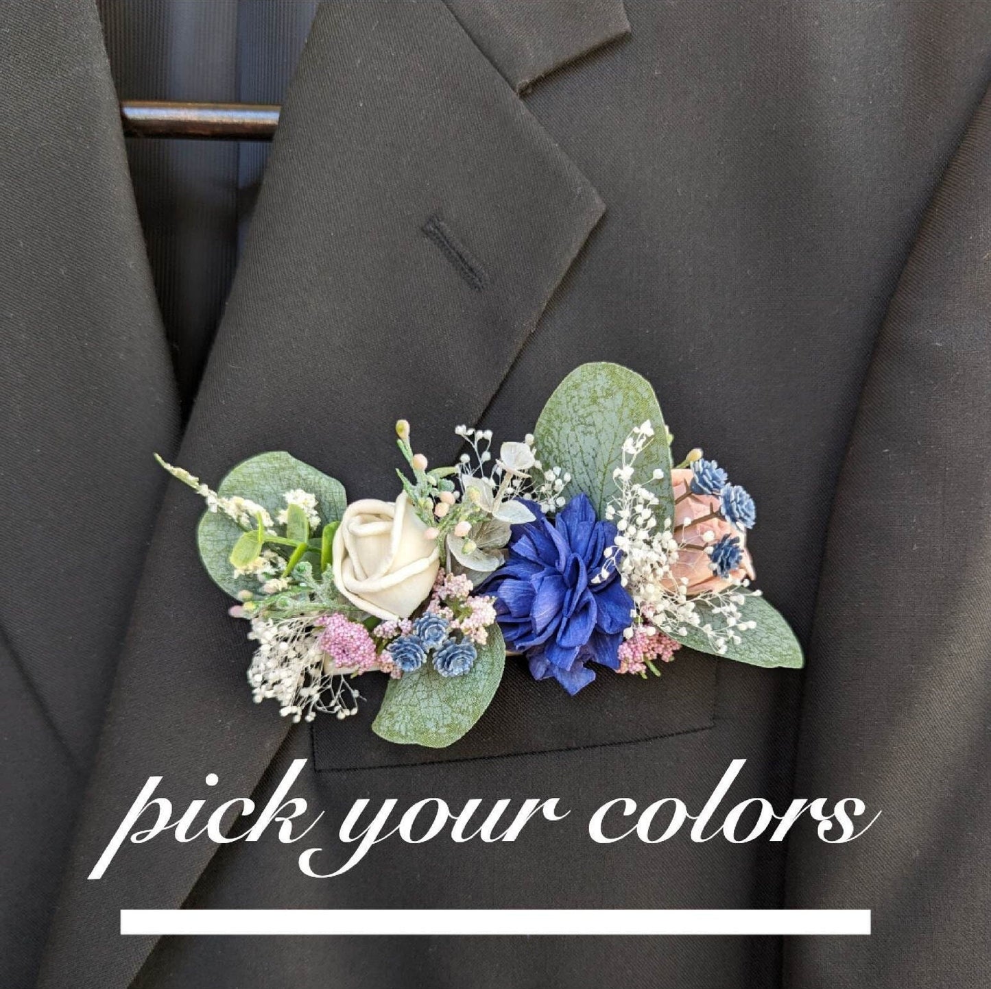 Wood Flower Pocket Boutonniere for Groom, Wooden Flowers Groom Boutonniere, Groomsmen Wedding Flowers, Wedding Boutonniere
