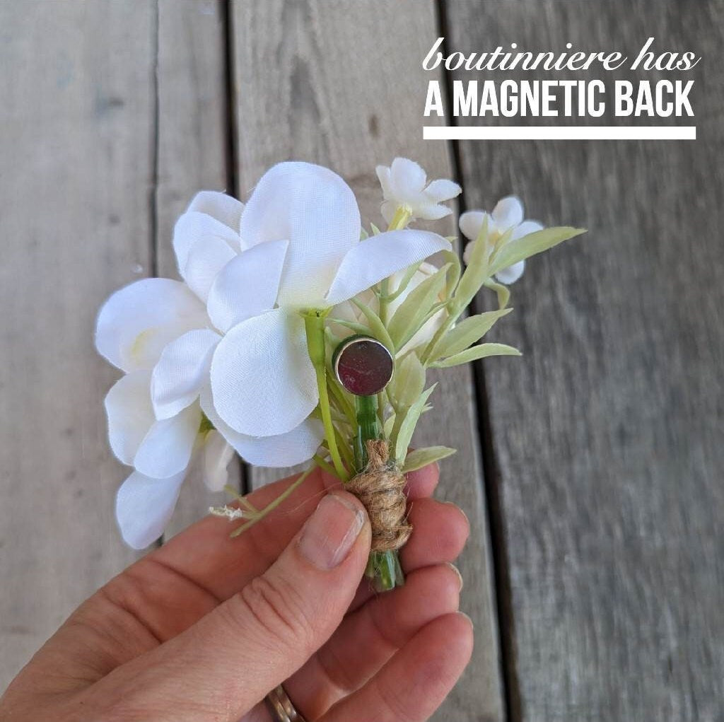 Wood Flower Bouquet and Boutonniere Set, Silk Flower Bouquet, Sola Wood Flowers, Wedding Bouquet Set, Bridal Bouquet and Boutonniere