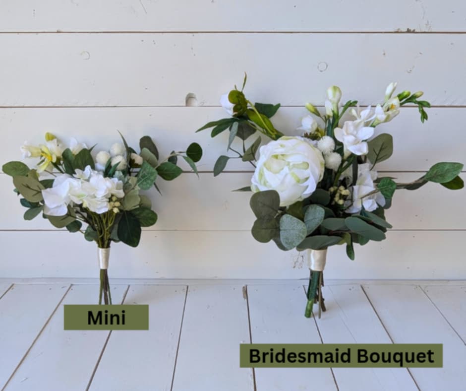 Premium Artificial Silk Flower Bouquet with Peonies and Roses, Cream and Green Natural Bridal Bouquet and Bridesmaid Flowers, Artificial Wedding Flowers, Silk Flower Bouquet, Wedding Bouquets