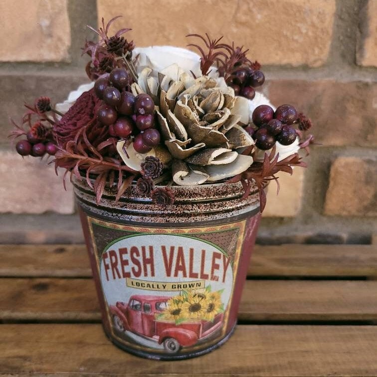 Fall Wood Flower Table Centerpiece, Rustic Fall Home Decor, Wooden Flower Centerpiece, Thanksgiving Table Decor