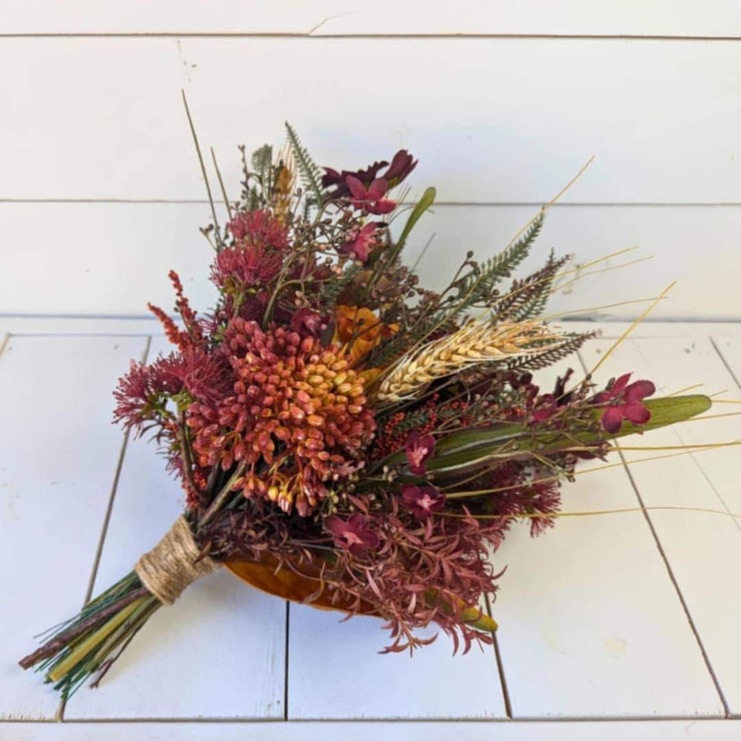 Fall Artificial Wedding Bouquets and Boutonnieres Set, Bridal Flowers Set, Bridal Bouquet, Bridesmaid Bouquet, Fake Wedding Flowers
