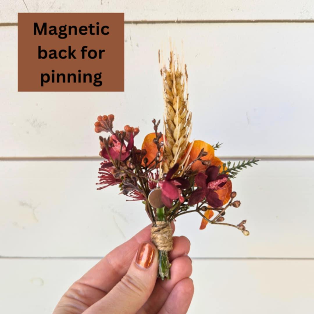 Fall Artificial Wedding Bouquets and Boutonnieres Set, Bridal Flowers Set, Bridal Bouquet, Bridesmaid Bouquet, Fake Wedding Flowers