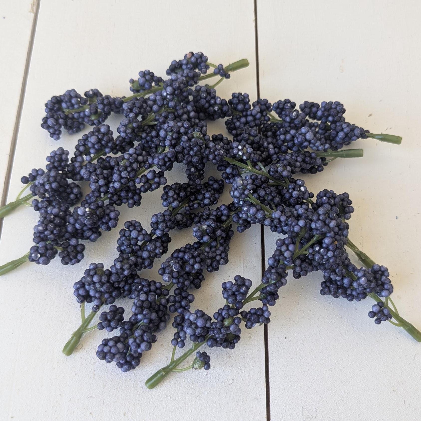 NEW Artificial Blue Berry Sprigs for DIY Bouquets and Crafting for Weddings and Baby Showers