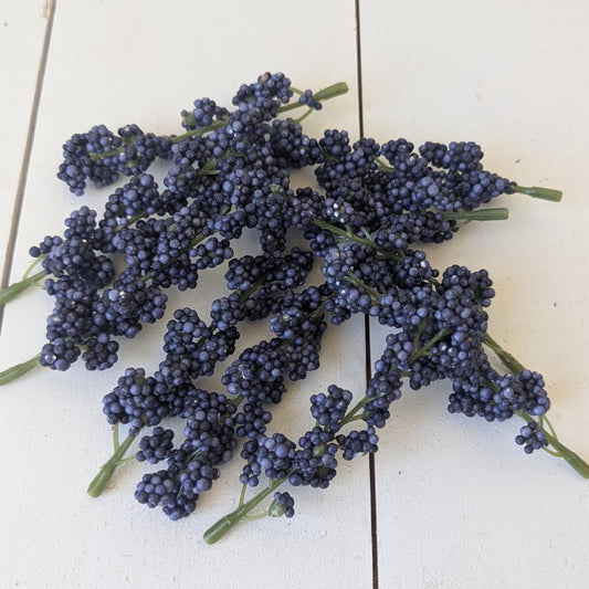 NEW Artificial Blue Berry Sprigs for DIY Bouquets and Crafting for Weddings and Baby Showers