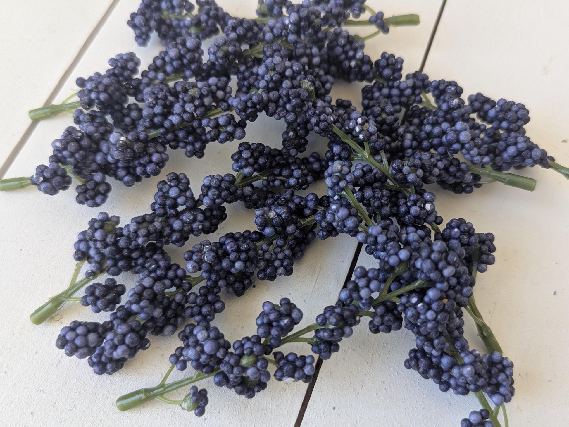 NEW Artificial Blue Berry Sprigs for DIY Bouquets and Crafting for Weddings and Baby Showers