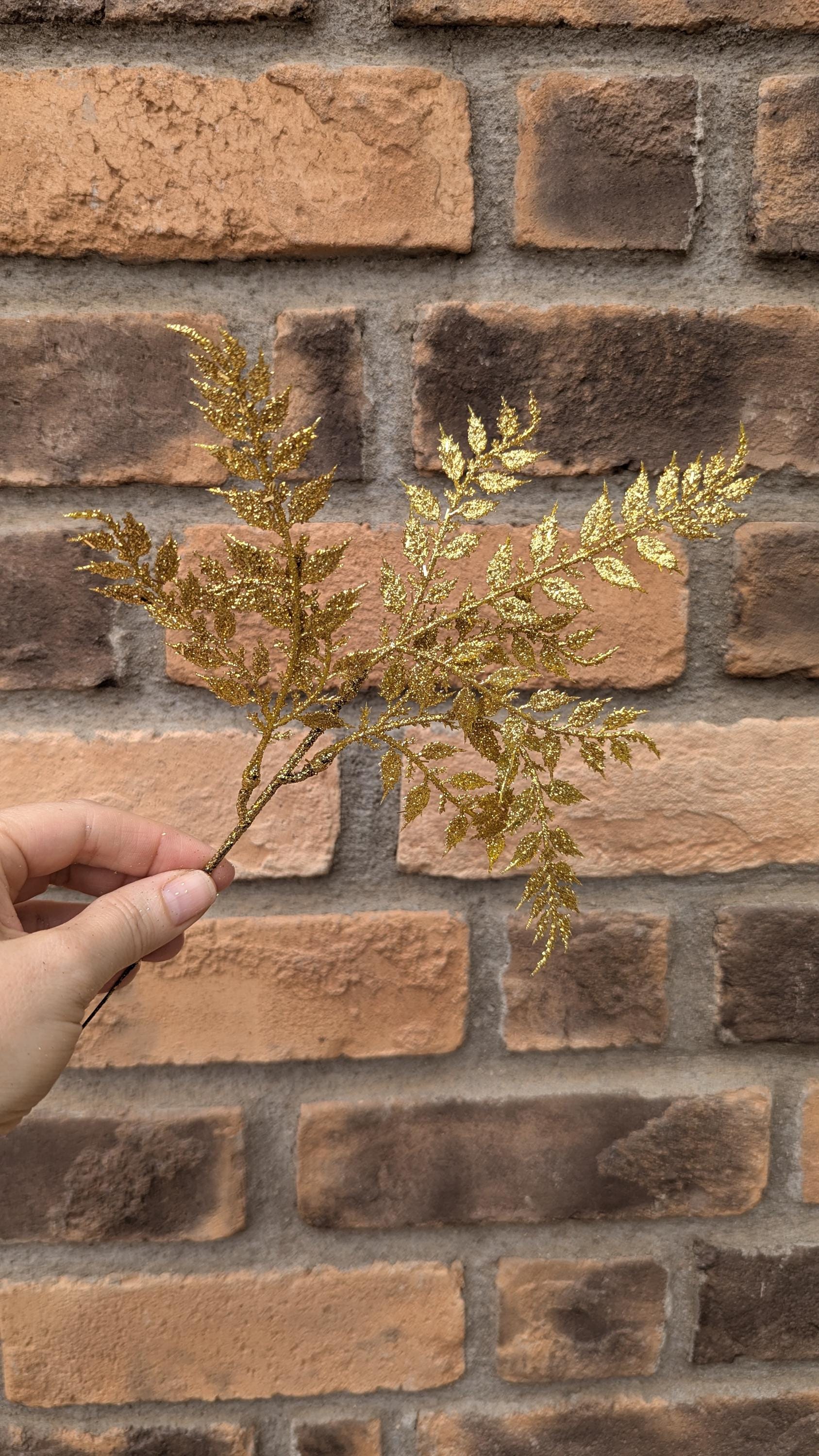 NEW 10" Gold Glitter Ash Spray, Floral Arranging, Christmas Tree Filler, Crafting Supply, Gold Wedding Decor, DIY