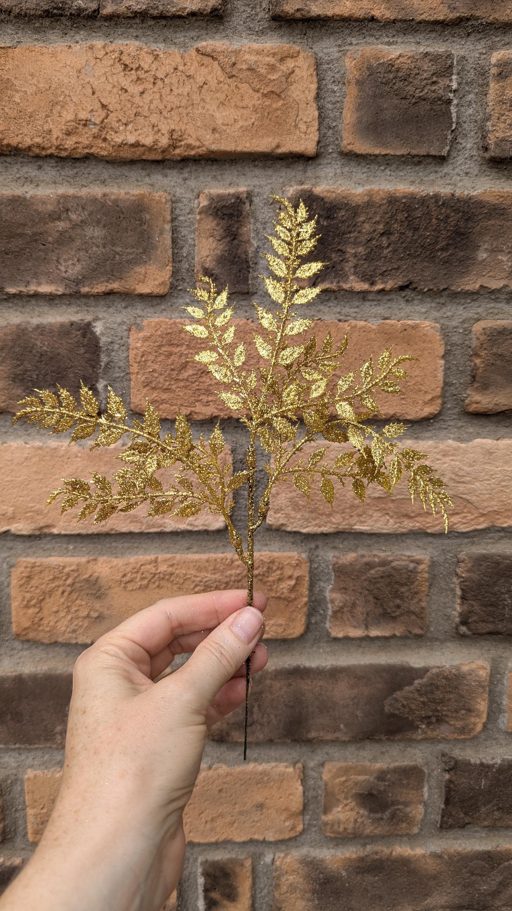 NEW 10" Gold Glitter Ash Spray, Floral Arranging, Christmas Tree Filler, Crafting Supply, Gold Wedding Decor, DIY