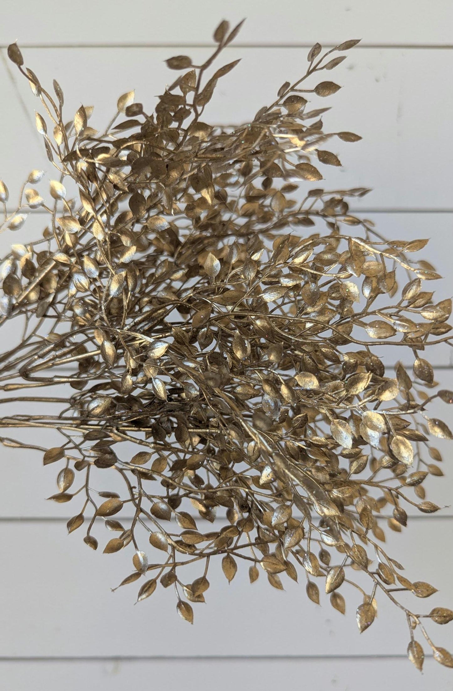 NEW Premium Gold Boxwood Bush, Artificial Gold Greenery for DIY Bouquets and Crafting, Wreath Making