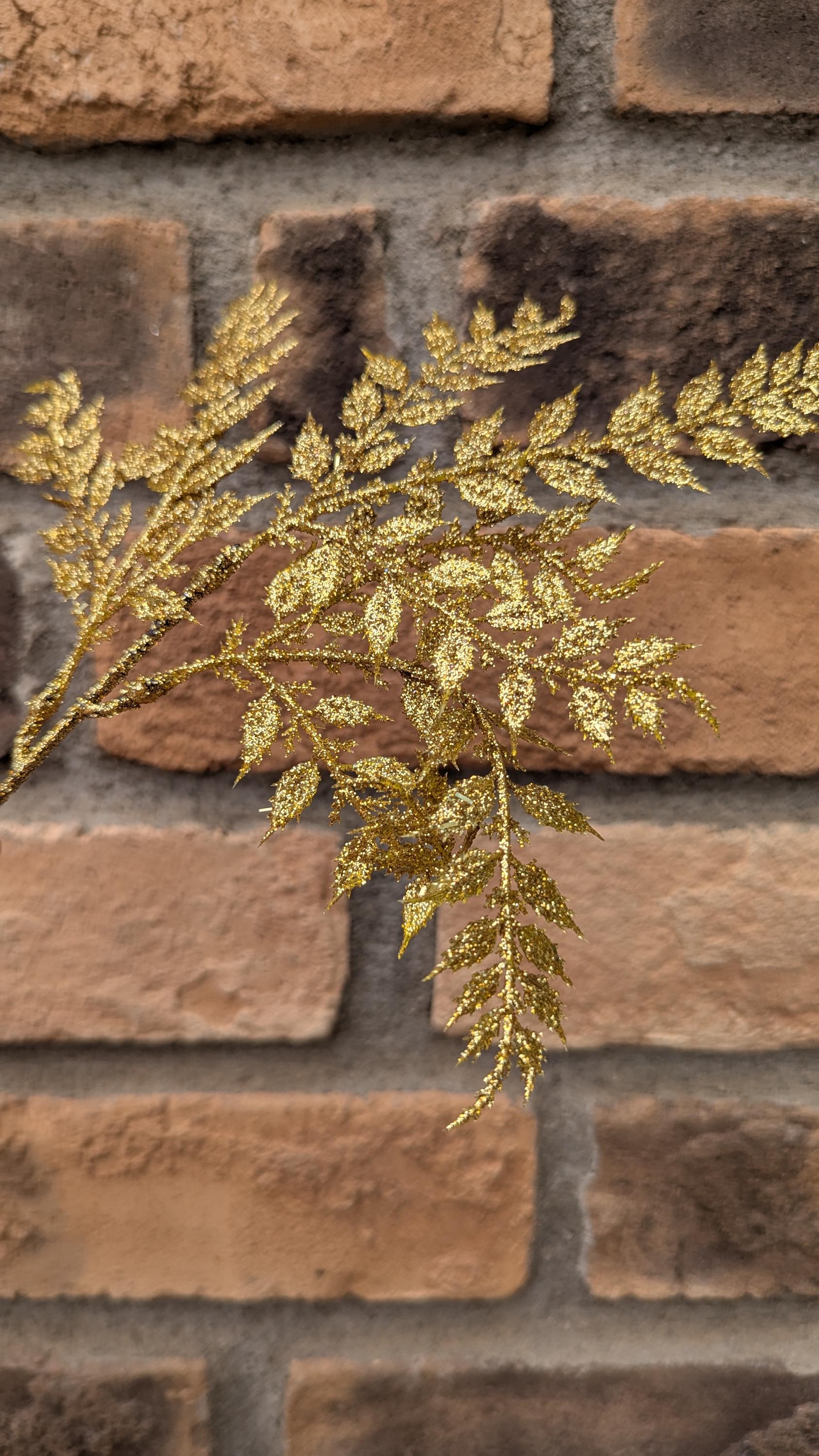 NEW 10" Gold Glitter Ash Spray, Floral Arranging, Christmas Tree Filler, Crafting Supply, Gold Wedding Decor, DIY