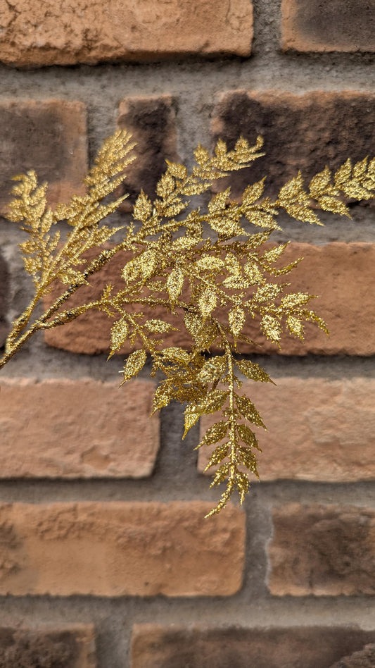 NEW 10" Gold Glitter Ash Spray, Floral Arranging, Christmas Tree Filler, Crafting Supply, Gold Wedding Decor, DIY