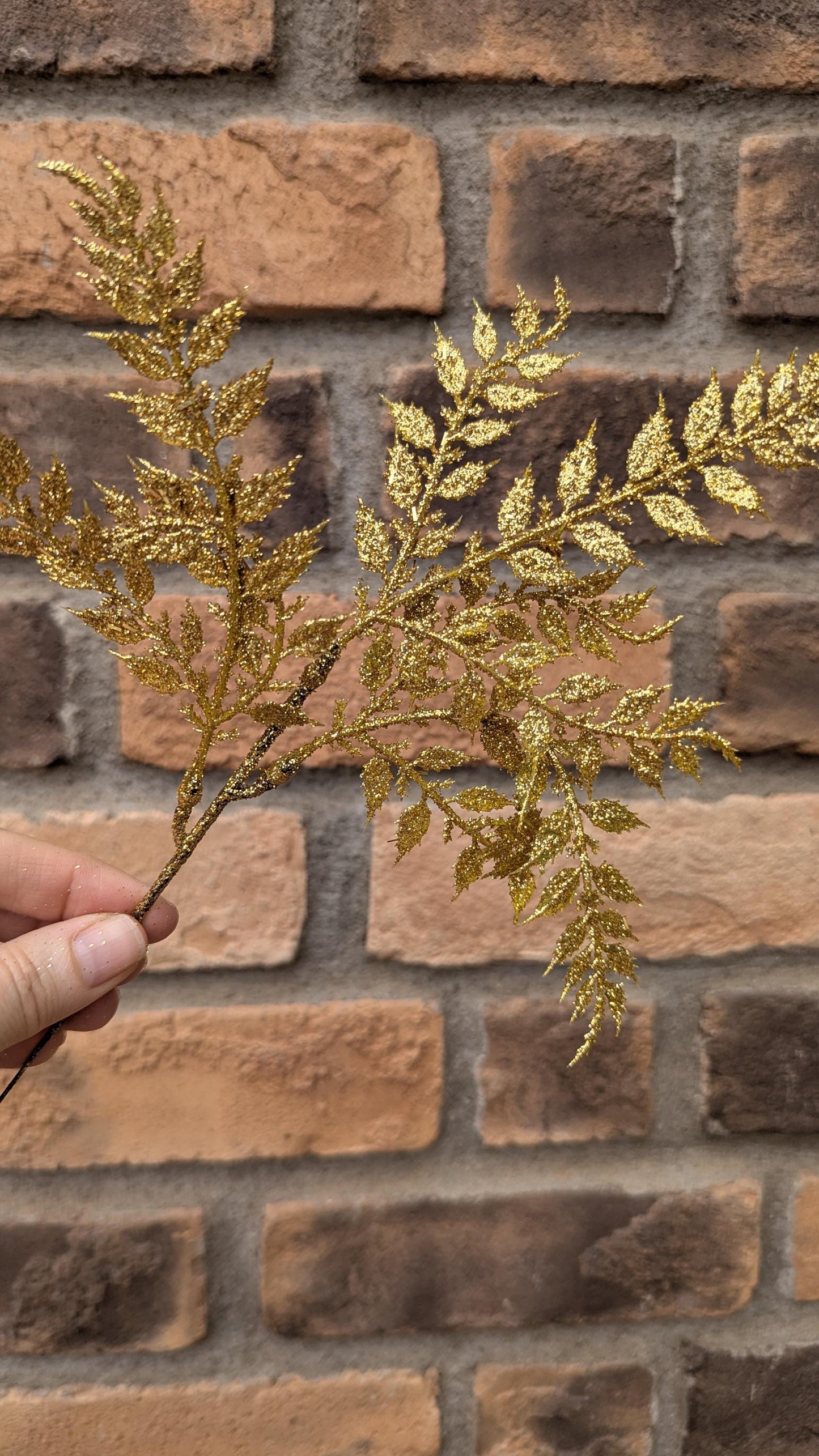 NEW 10" Gold Glitter Ash Spray, Floral Arranging, Christmas Tree Filler, Crafting Supply, Gold Wedding Decor, DIY