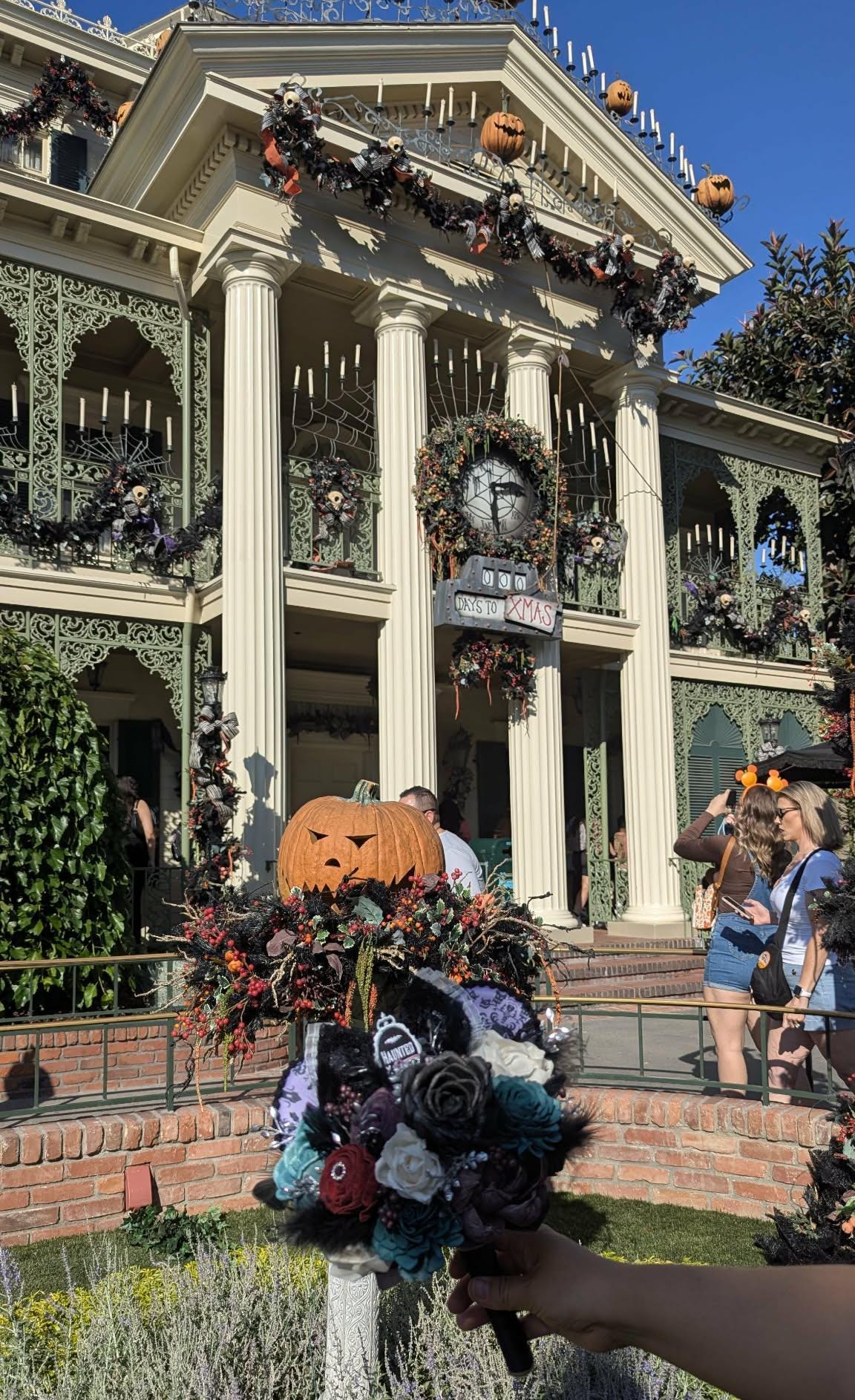 Haunted Mansion Themed Bridal Bouquet, Haunted Wedding Wood Flower Bouquet, Halloween Themed Party Flowers, Wedding Bouquet Flowers