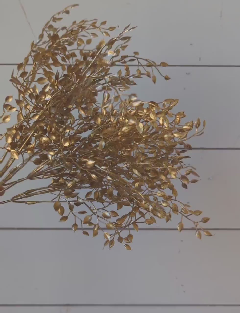 NEW Premium Gold Boxwood Bush, Artificial Gold Greenery for DIY Bouquets and Crafting, Wreath Making