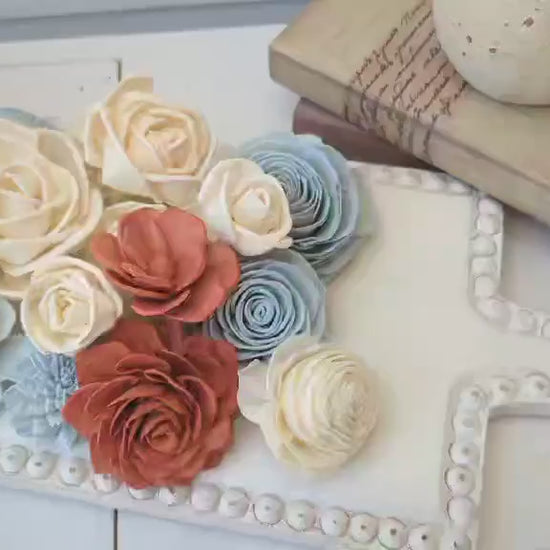 Sola Wood Flowers for Crafting in Natural Cream, Accent colors, DIY Wooden Flowers for Wedding Cake, Bouquets, Corsage, Boutonnieres