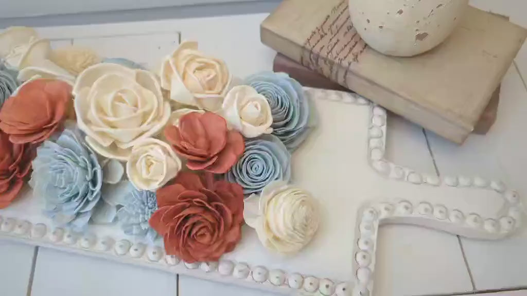 Sola Wood Flowers for Crafting in Natural Cream, Accent colors, DIY Wooden Flowers for Wedding Cake, Bouquets, Corsage, Boutonnieres
