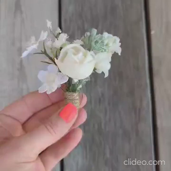 Wood Boutonniere, Wood Flower Boutonniere, Wooden Groom Boutonniere, Groomsmen Flowers, Wedding Flowers Groom & Groomsmen