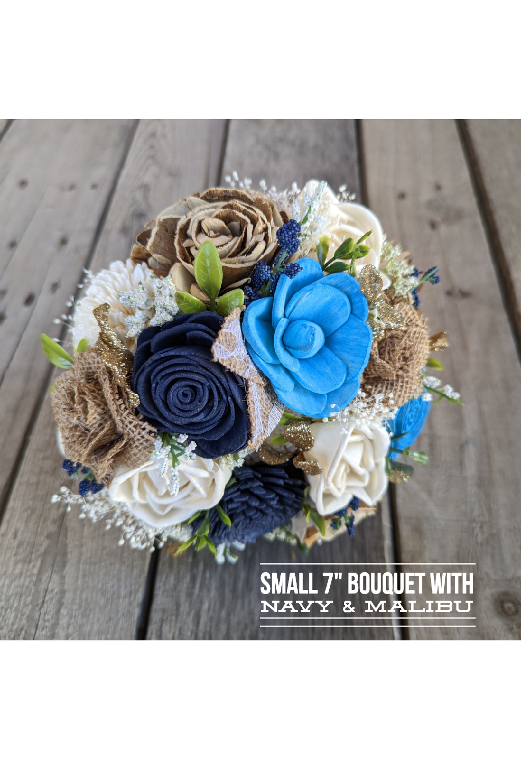 Wood Flower Bouquet, Bridal Bridesmaid Bouquet, Flower Girl, Rustic Wedding