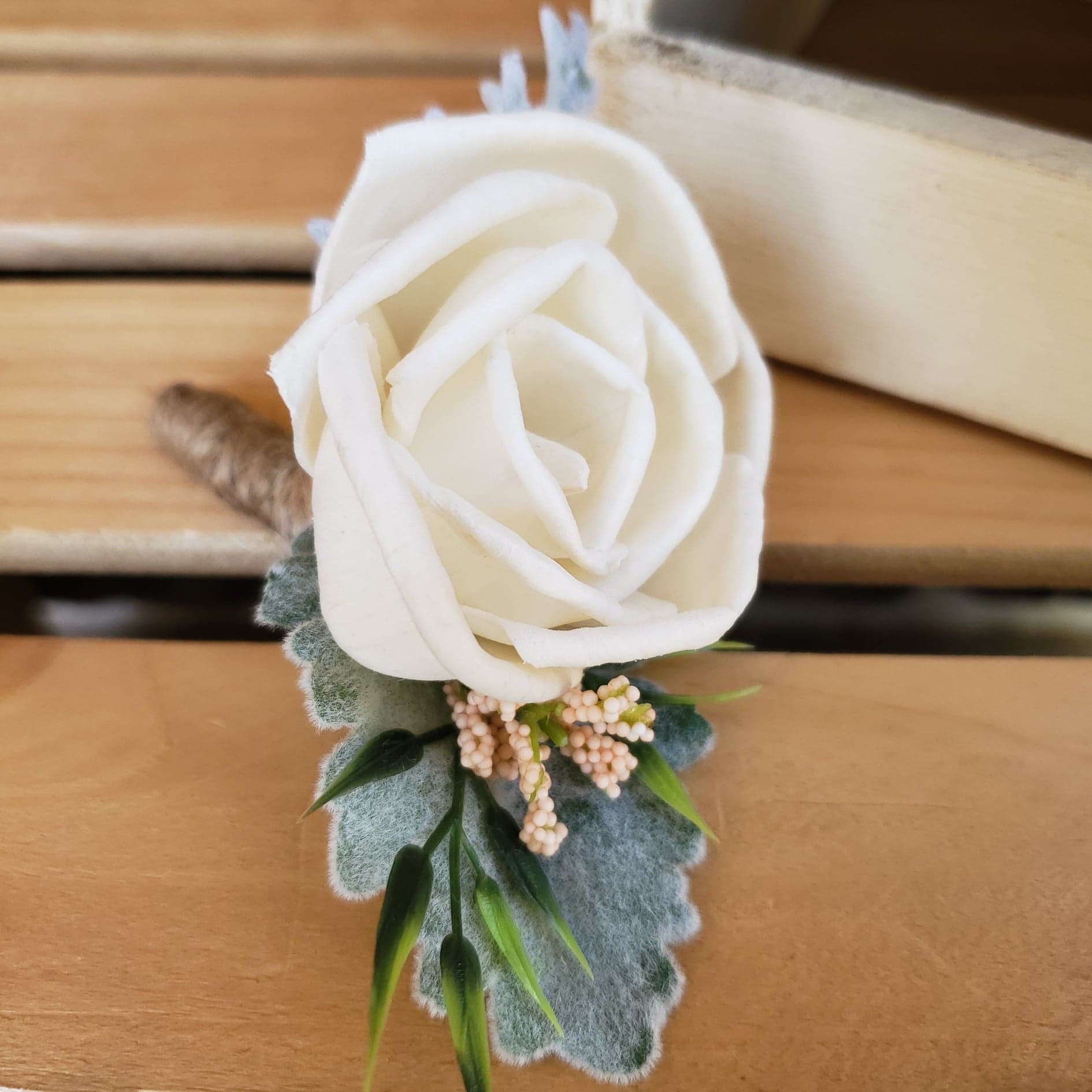 Wood Flower Boutonniere, Wooden Groom Boutonniere, Wood Boutonniere, Groomsmen Flowers, Wedding Flowers for Groom