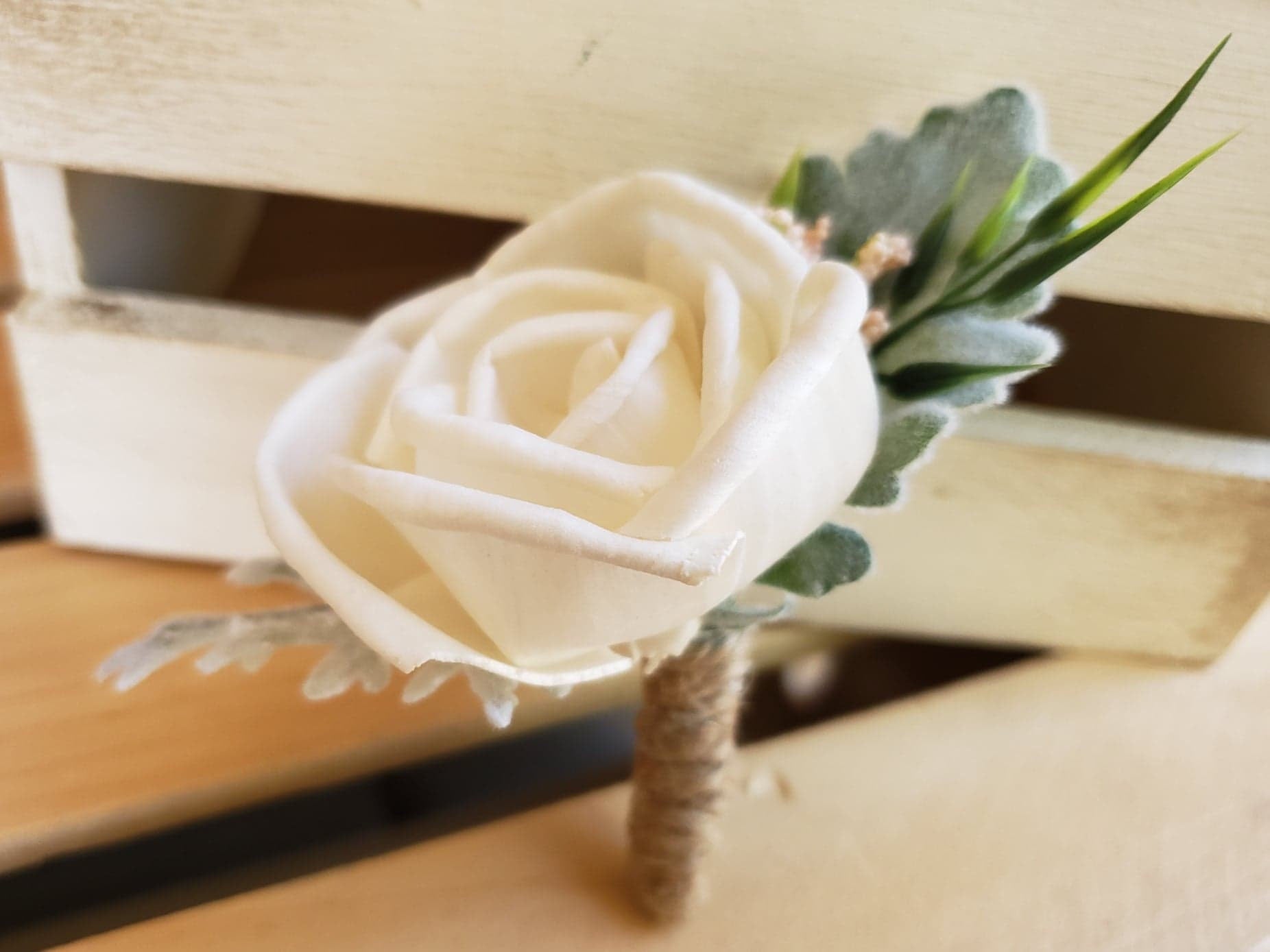 Wood Flower Boutonniere, Wooden Groom Boutonniere, Wood Boutonniere, Groomsmen Flowers, Wedding Flowers for Groom