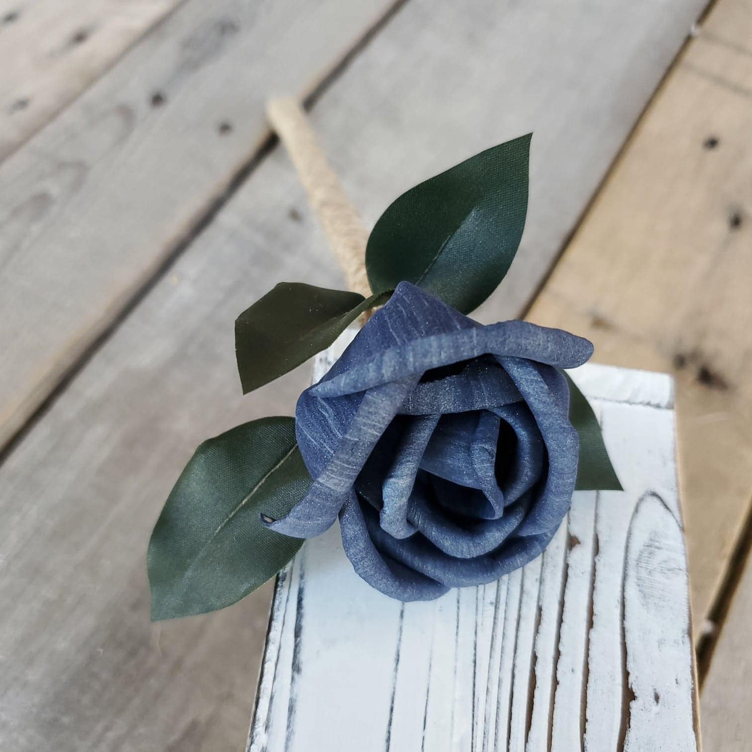 Long Stemmed Wood Flower Rose, Single Flower Bouquet, Individual Stemmed Wooden Flower