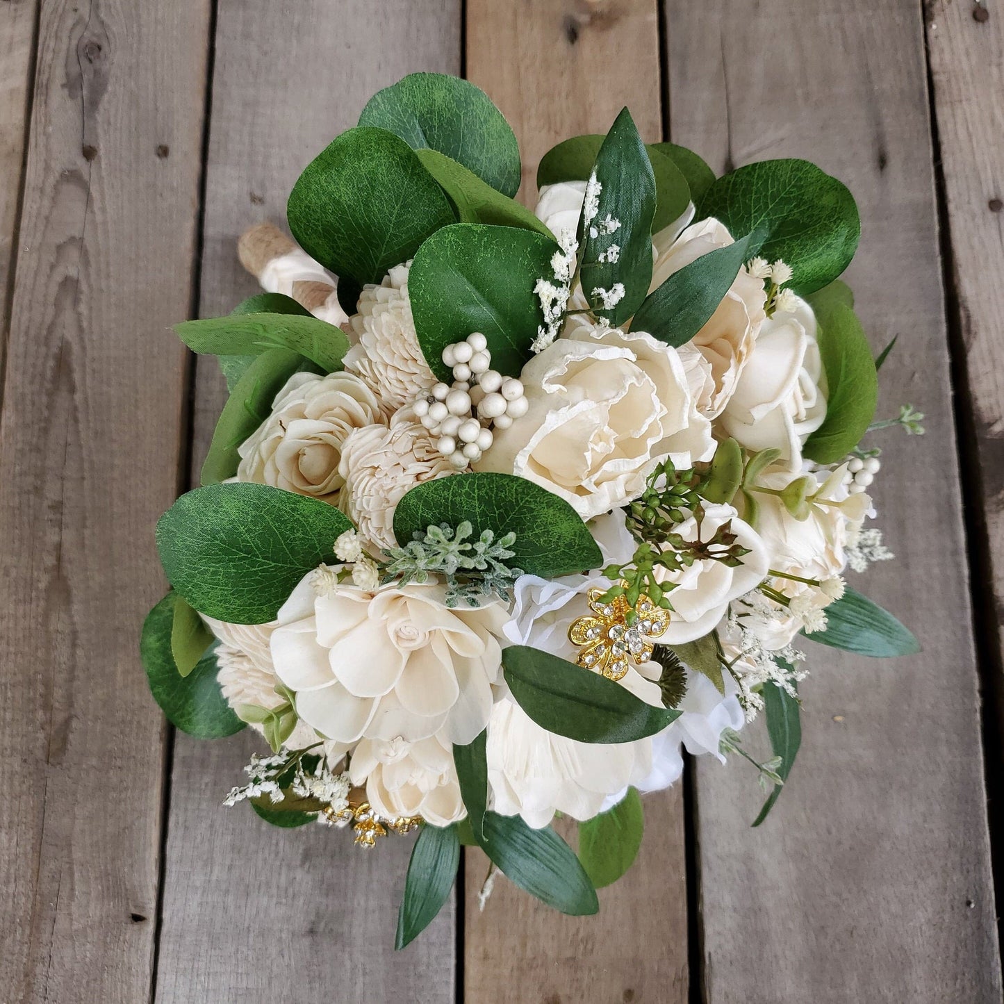 Wood Flower Bridal Bouquet, Wedding Brooch Bouquet, Wooden Flowers Bouquet, Bride Bouquet, Wedding Florals