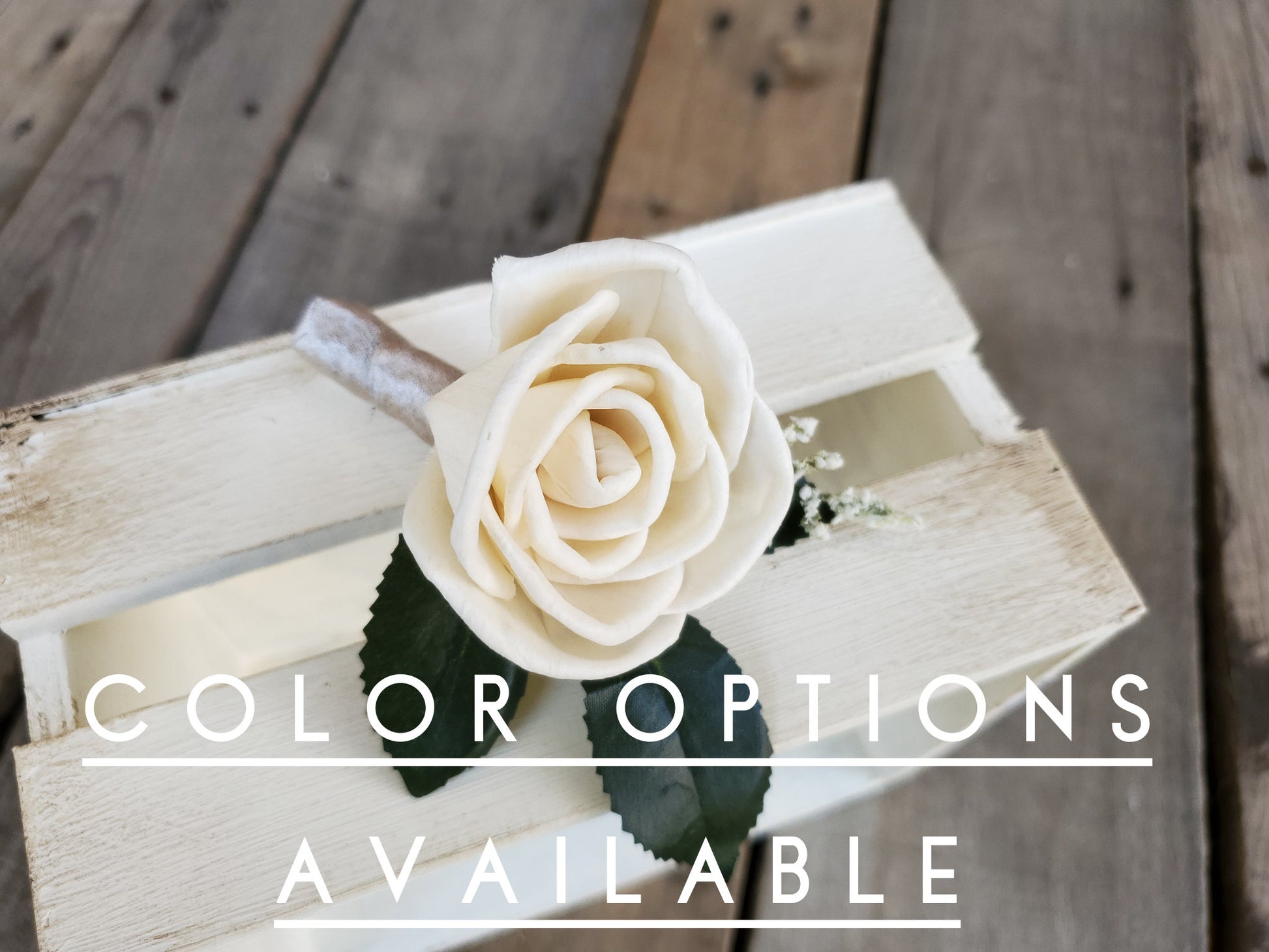Rose Wood Flower Boutonniere, Groom Rose Boutonniere, Pinned Lapel, Pinned Flower for Groomsmen, Father of the Bride Flower
