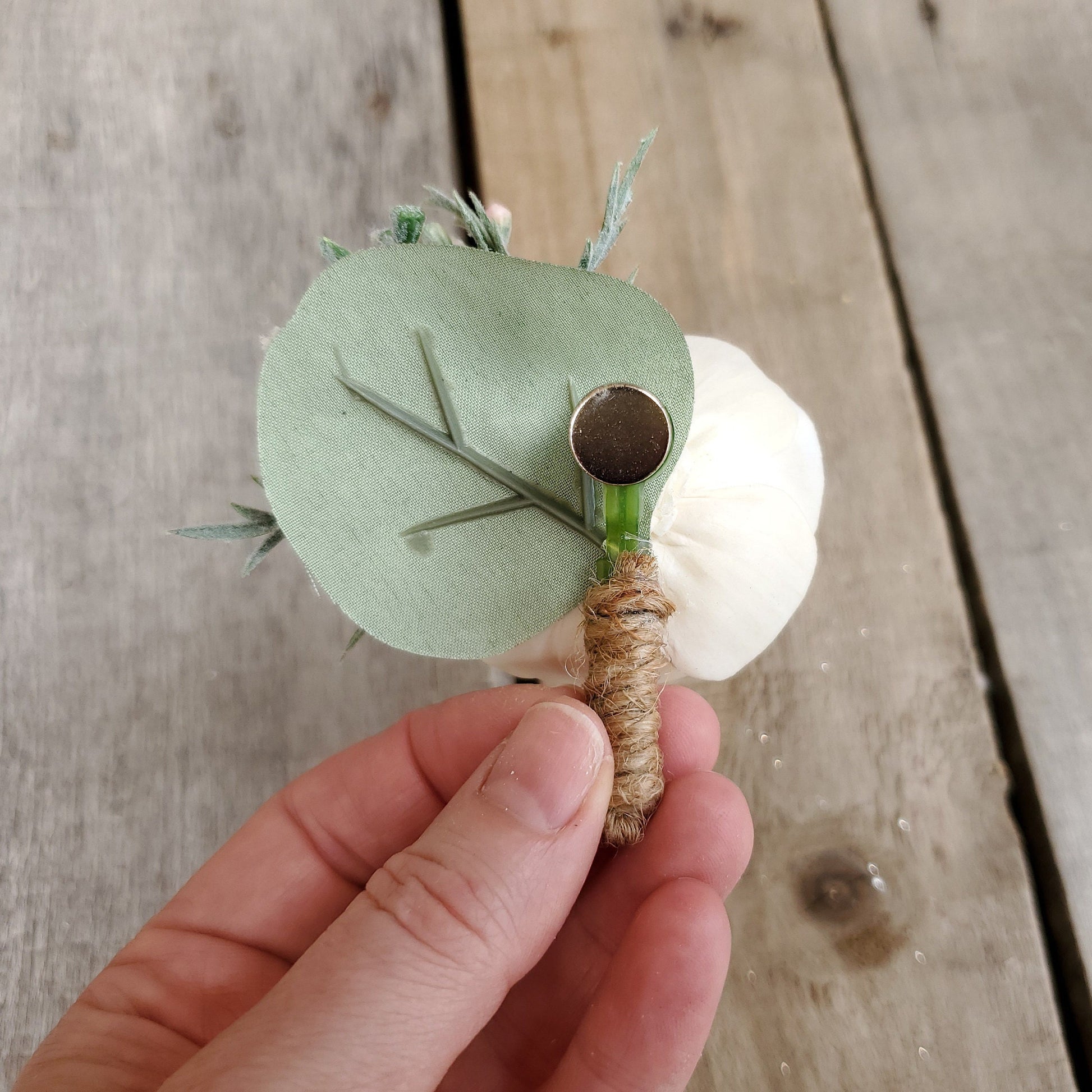 Groom Boutonniere, Wood Wedding Flower Boutonnieres, Sola Wood Flowers Eucalyptus