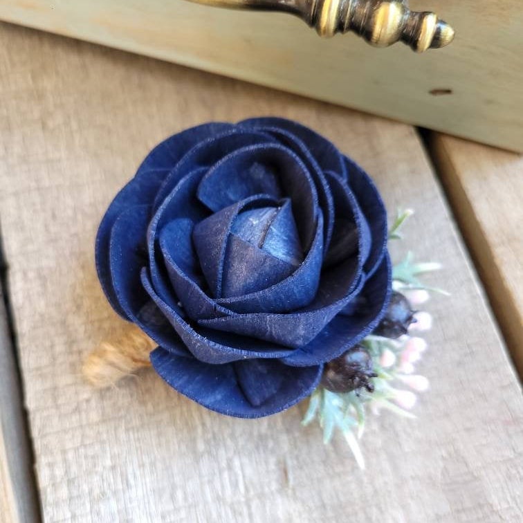 Groom Boutonniere, Wood Wedding Flower Boutonnieres, Sola Wood Flowers Eucalyptus