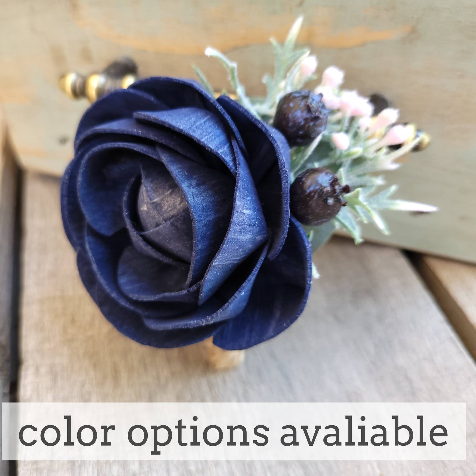 Groom Boutonniere, Wood Wedding Flower Boutonnieres, Sola Wood Flowers Eucalyptus
