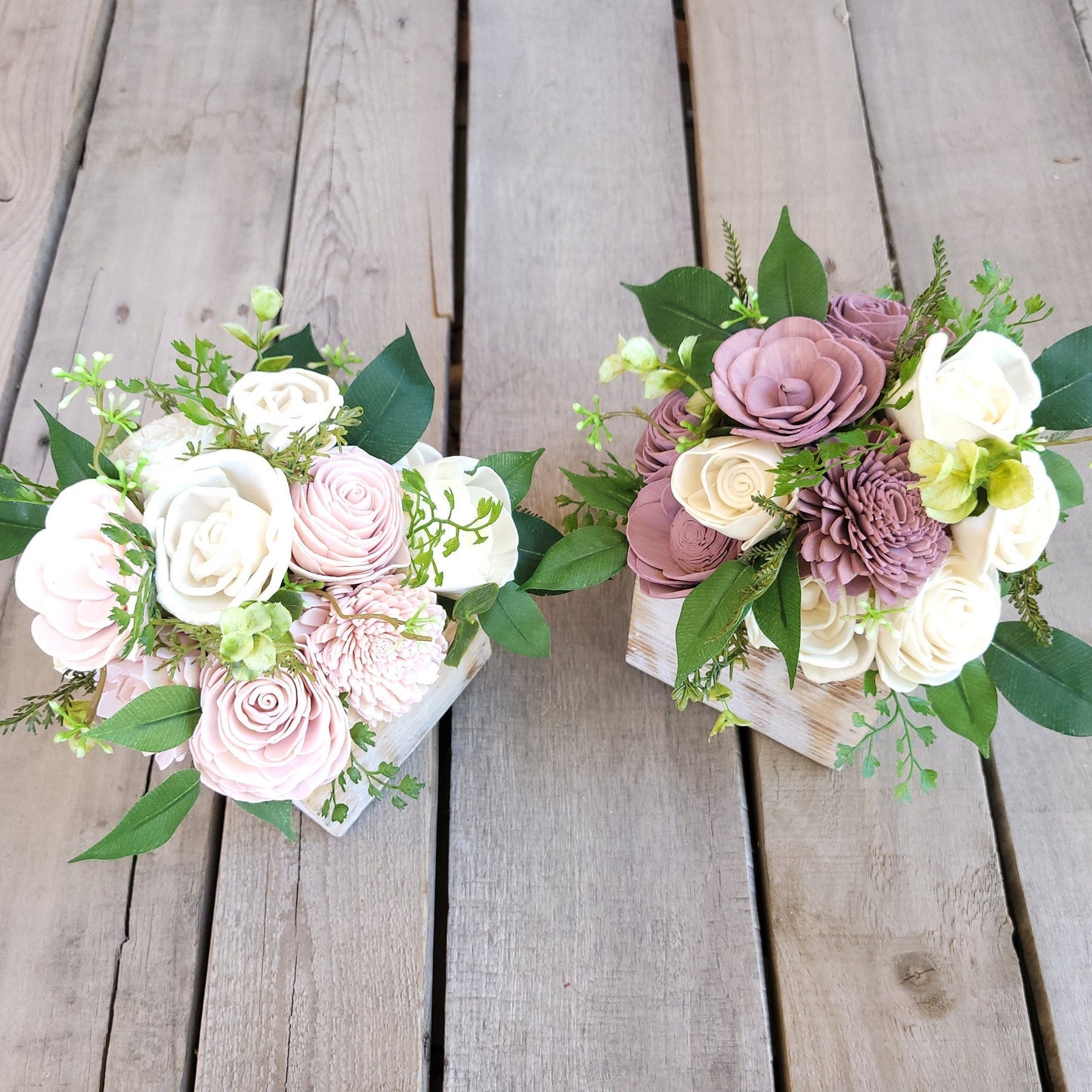 Wood Flower Floral Arrangement, Table Centerpiece, Flower Box, Wedding, Get Well, Flower Arrangement, Shelf Decor Mother's Day