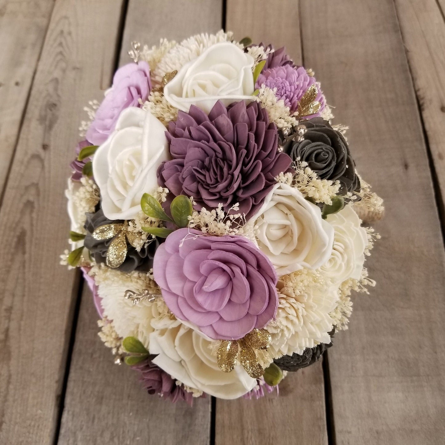 Wood Flowers Bouquet, Plum Wooden Bouquets, Lavender Bridal Bouquet, Wooden Bridal Flowers, Wood Wedding Flowers, Bouquet for Bride
