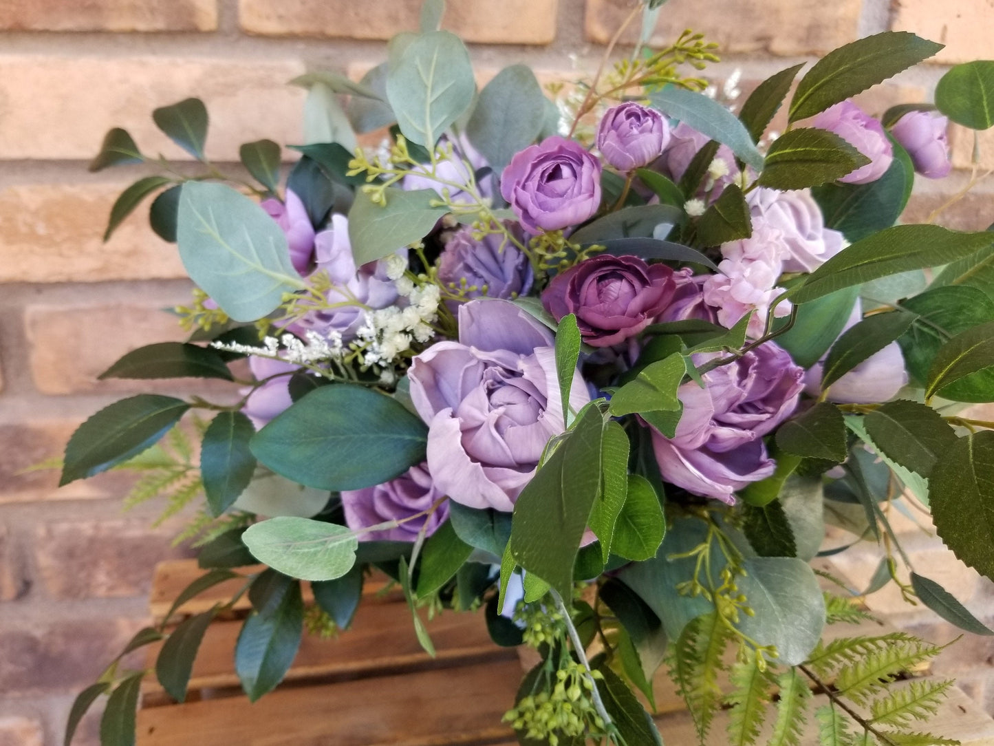 Sola Wood Flower Lavender Bridal Bouquet, Lilac and Lavender Wedding Flowers